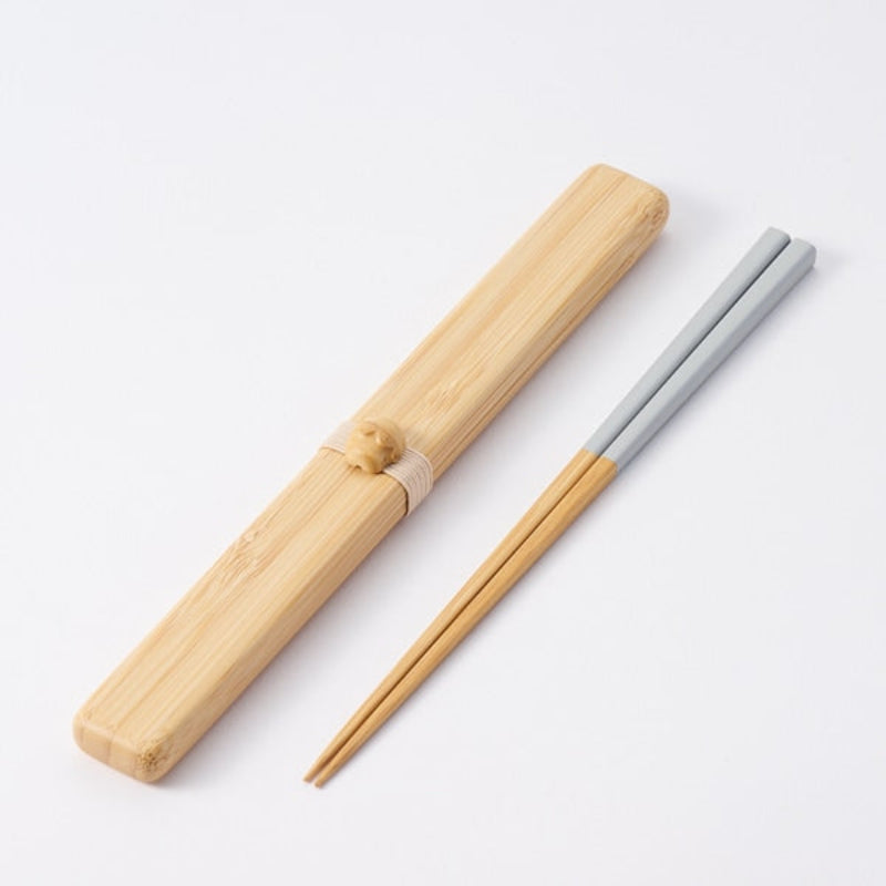 Kōchōsai Kosuga Uruu Chopstick Case Set, Light Gray