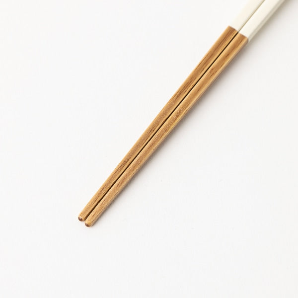Lacquered Split Chopsticks, Milk White 22.5cm