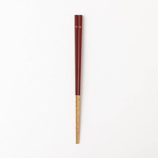Lacquered Split Chopsticks, Scarlet Red 22.5cm