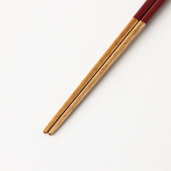Lacquered Split Chopsticks, Scarlet Red 22.5cm