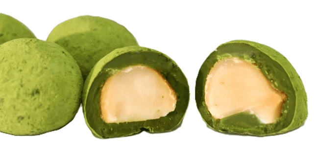 Matcha-Chocolate Covered Macadamia Nuts