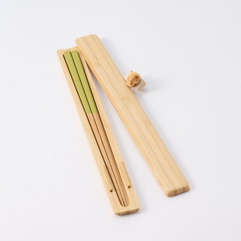 Colorful Chopstick Case Set, Yellow
