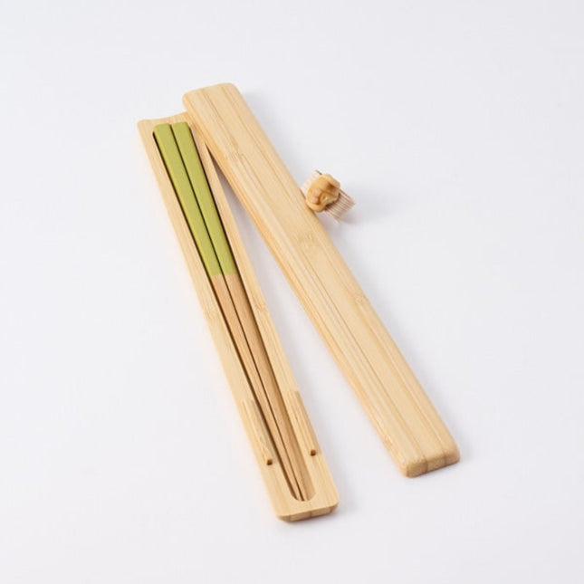 Colorful Chopstick Case Set, Yellow