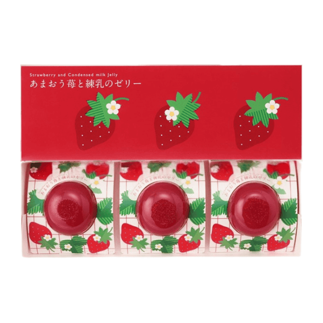 Fukuoka Prefecture Amaou Strawberry and Condensed Milk Jelly