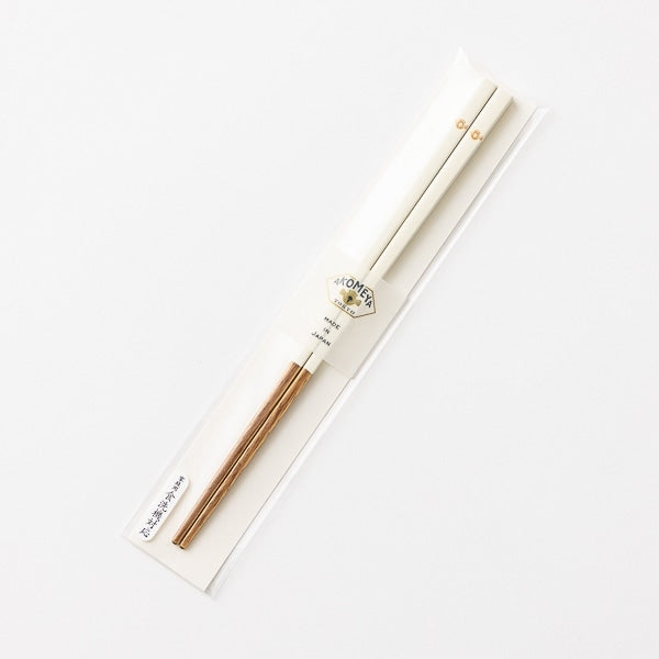 Lacquered Children's Chopsticks, Milk White 18cm