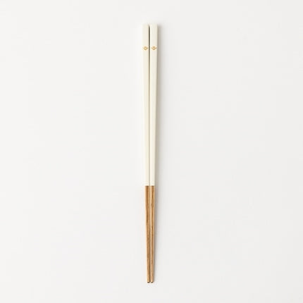 Lacquered Split Chopsticks, Milk White 22.5cm