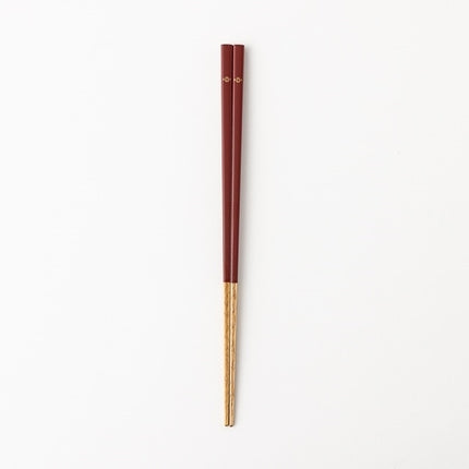 Lacquered Split Chopsticks, Scarlet Red 22.5cm
