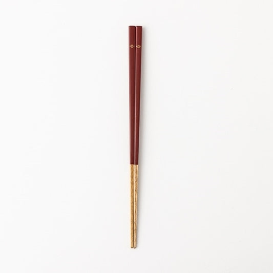 Lacquered Split Chopsticks, Scarlet Red 22.5cm